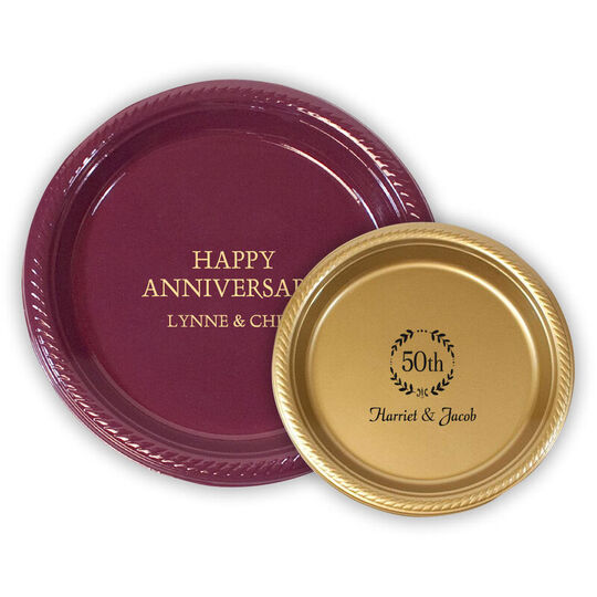 Design Your Own Anniversary Plastic Plates